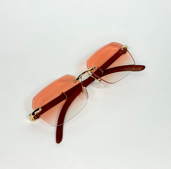Celine Rimless Pink & Gold